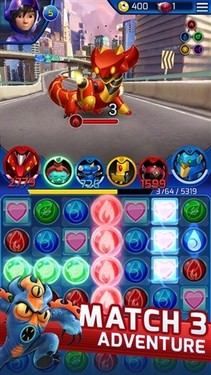 三消解謎遊戲新作 《超能陸戰隊》上架