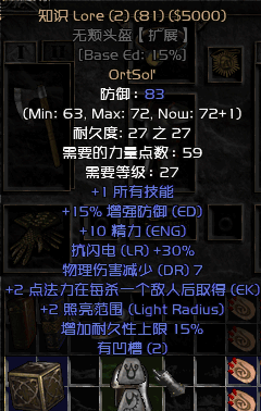 暗黑2：符文之語底材（頭盔篇）