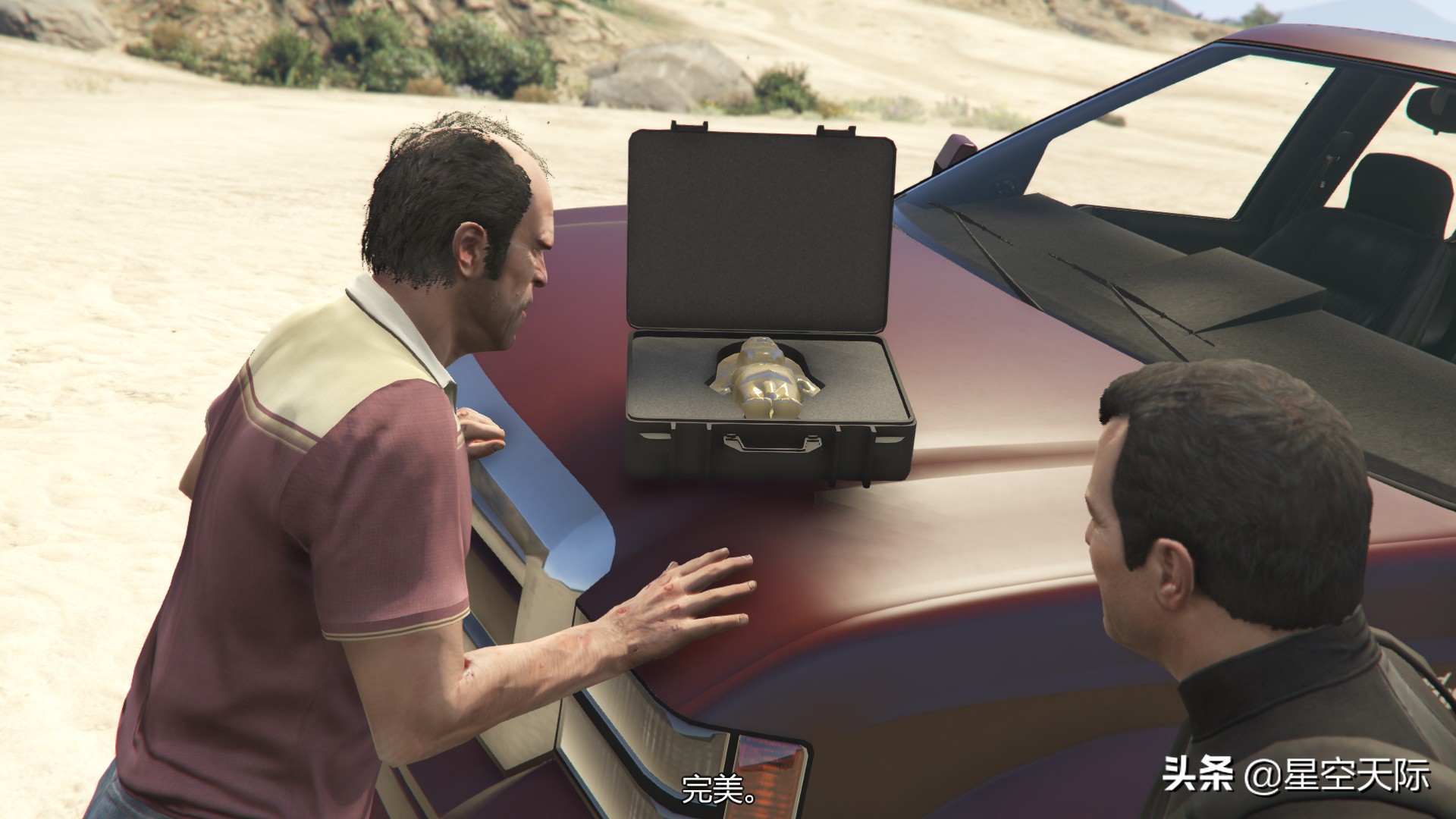 GTA5：任務讓崔佛開摩托車衝上火車，任務有點難，小星失敗好幾次