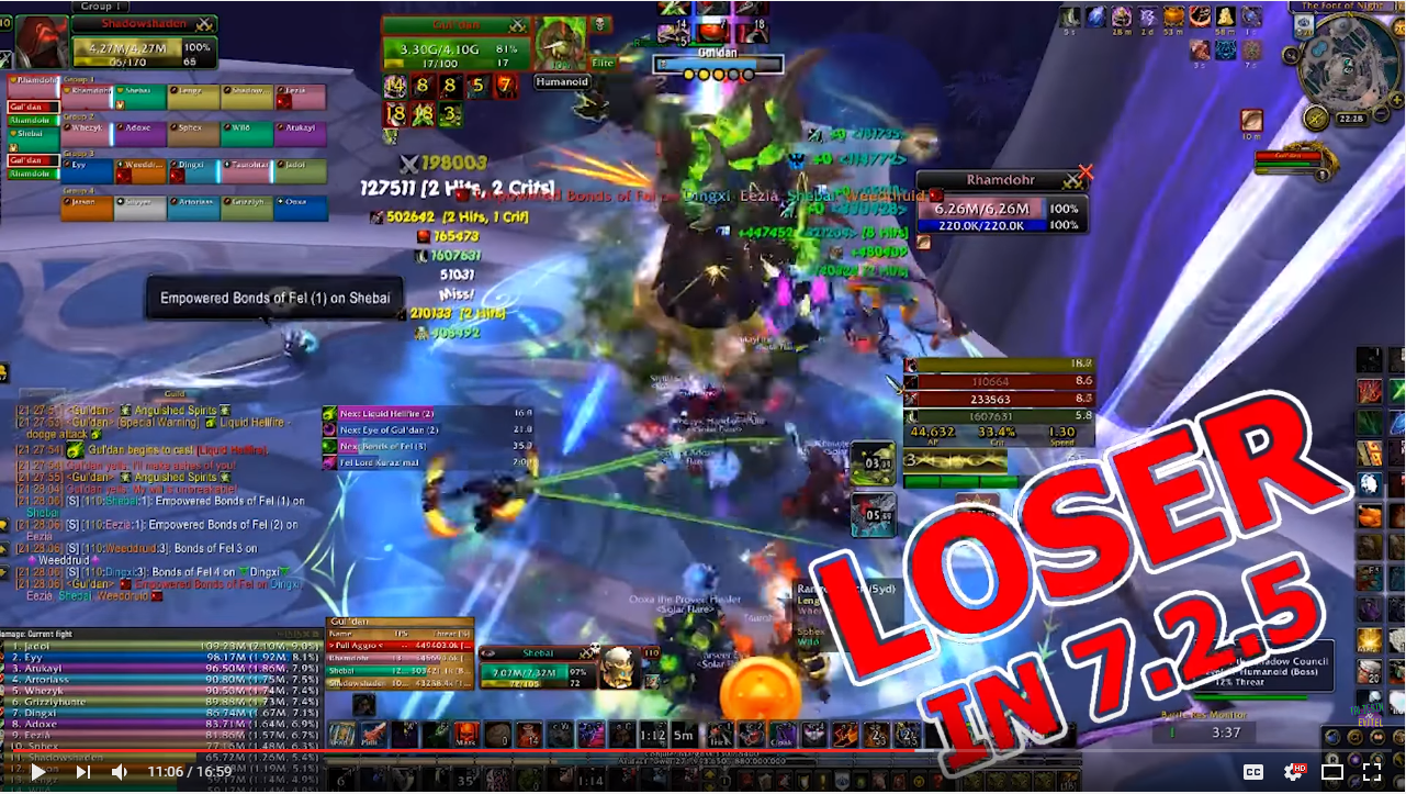 魔獸世界7.2.5DPS排行：戰士和術士才是人生贏家！