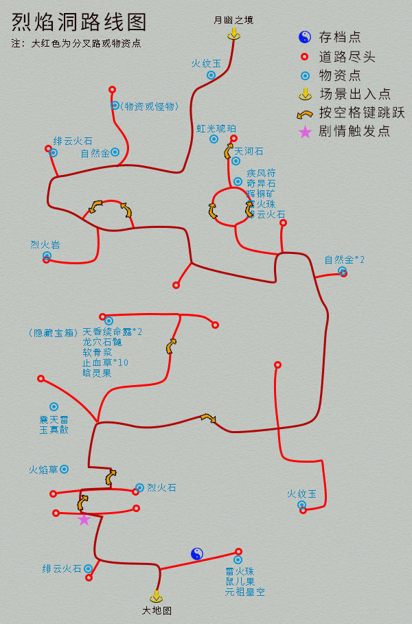 單機遊戲《仙劍4》完整圖文攻略，詳細地圖物資標記
