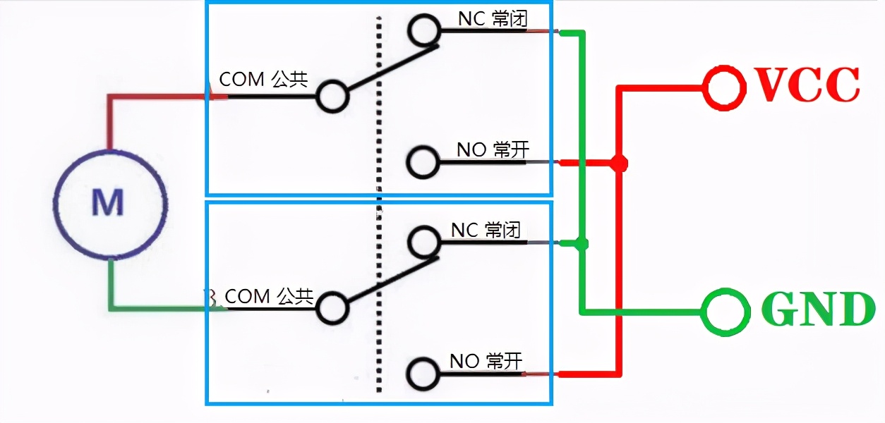 巧妙地用繼電器實現直流電機正反轉